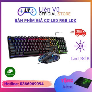 Bộ Bàn Phím Gaming LDK R260 có dây kèm chuột máy tính  LED 7 màu