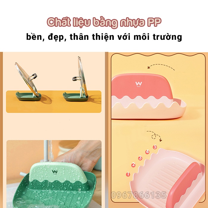 Giá đỡ nhựa để gác thớt, nắp nồi, nắp vung, dao, muôi, thìa, đũa,.. tiện dụng