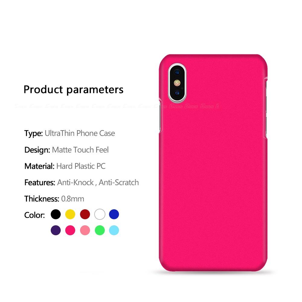 Ốp Điện Thoại Nhựa PC Cứng Siêu Mỏng Mặt Nhám Cho iPhone XS Max X XR 8 7 Plus SE 2020