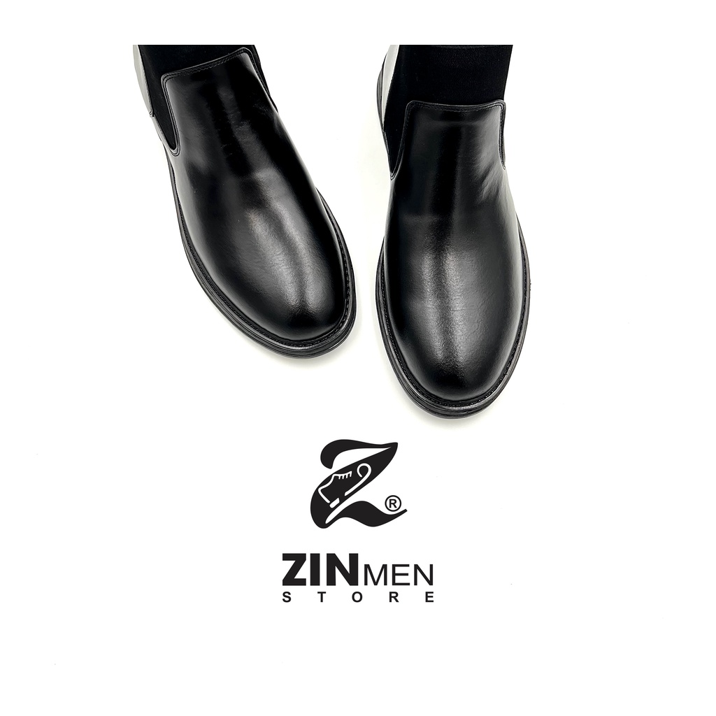 Giày Chelsea Boots Nam mũi tròn mẫu 2022 - giày boot nam chelsea boots chất liệu da bò 100% - ZinMen Store