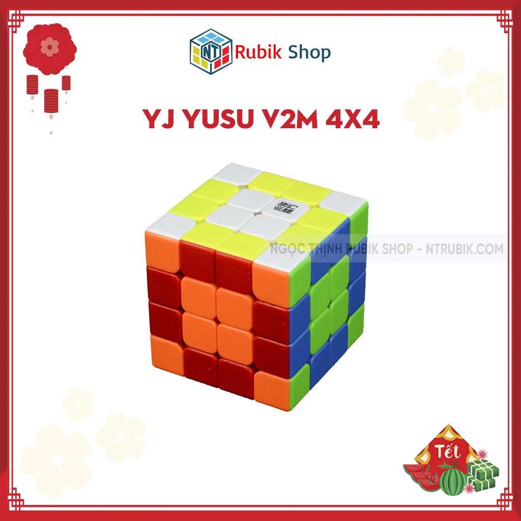 Rubik 4x4 YongJun YuSu V2 M Stickerless YJ V2M Rubic 4 Tầng Có Nam Châm