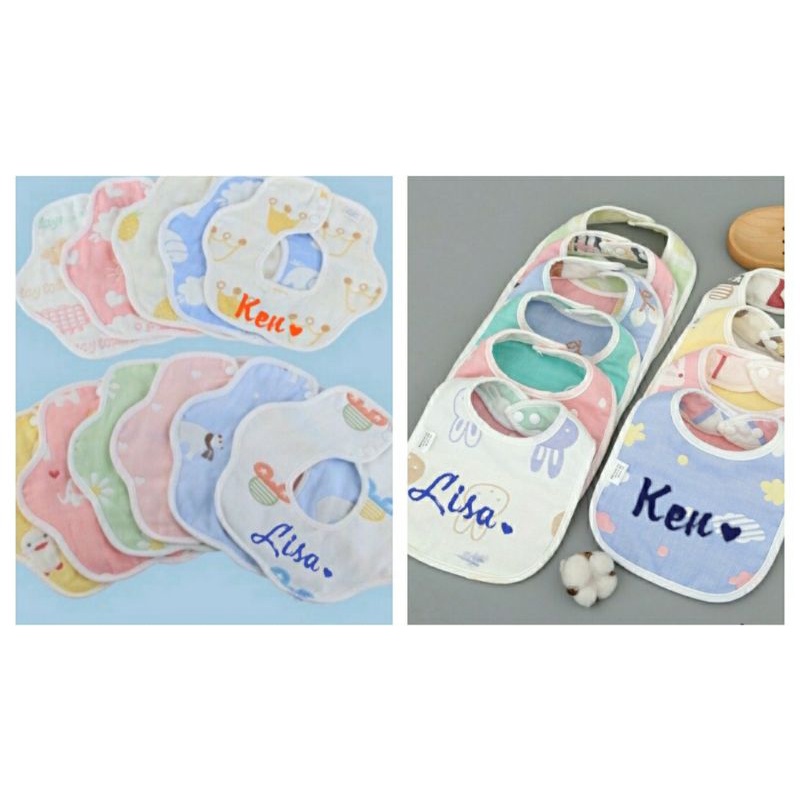 Yếm thêu tên theo yêu cầu.