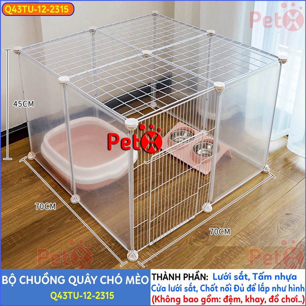 Quây chuồng chó mèo Petoka lắp ghép nuôi thú cưng sơn tĩnh điện giá rẻ11