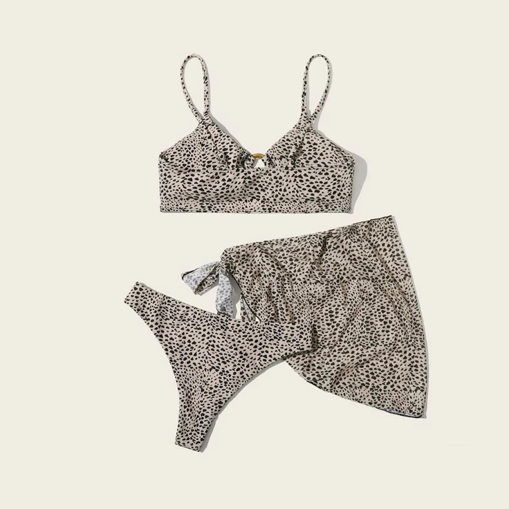 Bộ Bikini Cột Dây + Khăn Quấn Xẻ Cao Quyến Rũ Cho Nữ | BigBuy360 - bigbuy360.vn