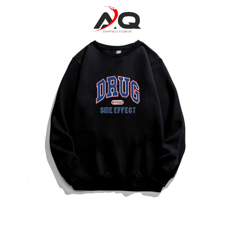 Áo sweater DRUG Áo hoodie nỉ bông tay dài unisex cao cấp thời trang nam nữa AQ