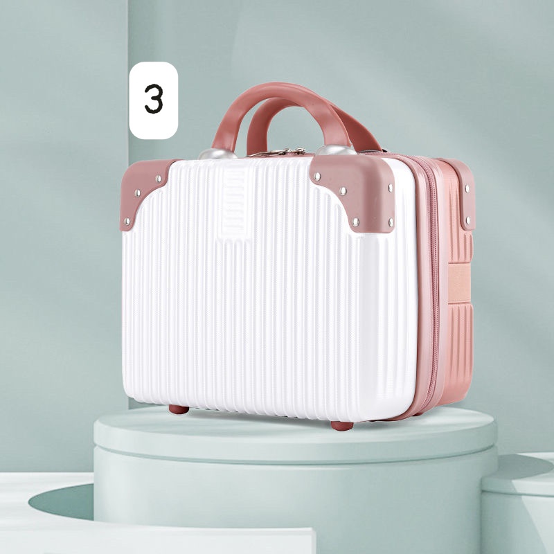 Cốp vali đựng đồ trang điểm du lịch cao cấp, hộp vali mini đựng mỹ phẩm cá nhân size 14 cm