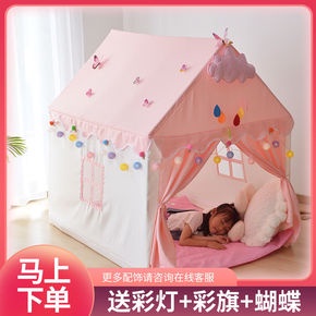 Lều công chúa hoàng tử trẻ em cho bé chơi trong nhà chất vải dày dặn Linda
