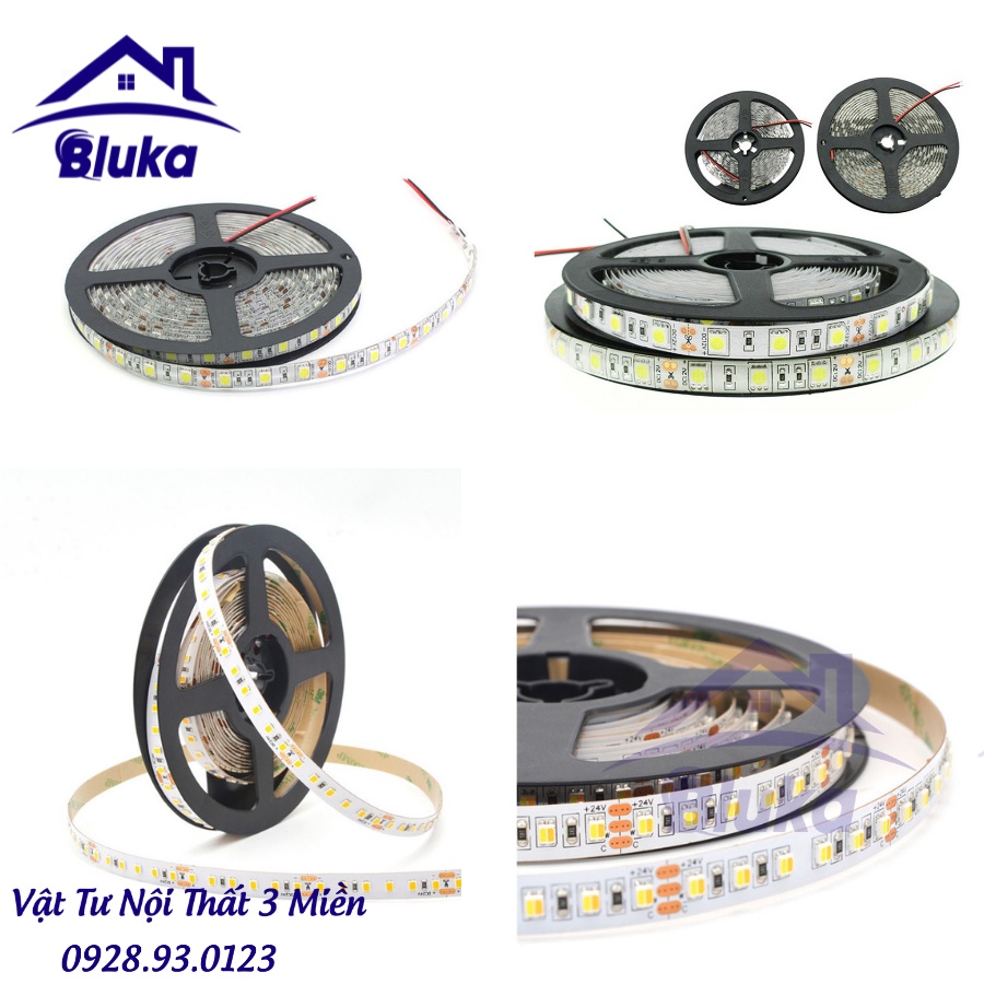 Đèn Led Dây Dán 12V Thanh Nhôm, Máng Nhôm Định Hình Trắng Trang Trí Siêu Sáng Không Chớp, Cuộn 5m/1cuon có keo 2 mặt ánh