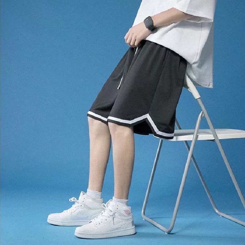 Quần Short Dáng Suông Lưng Thun Co Giãn Thoải Mái Phong Cách Thời Trang Hàn Quốc Cho Nam Giới Có size Lớn M-2XL
