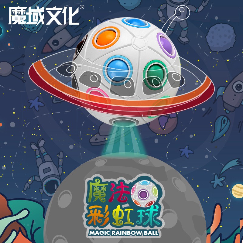 Rubik Biến Thể Quả Bóng Tròn UFO Cầu Vồng Rubik Rainbow Ball Magic Ball YJ YongJun Siêu Xịn