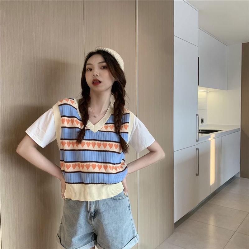 Áo không tay kiểu hàn quốc thời trang retro