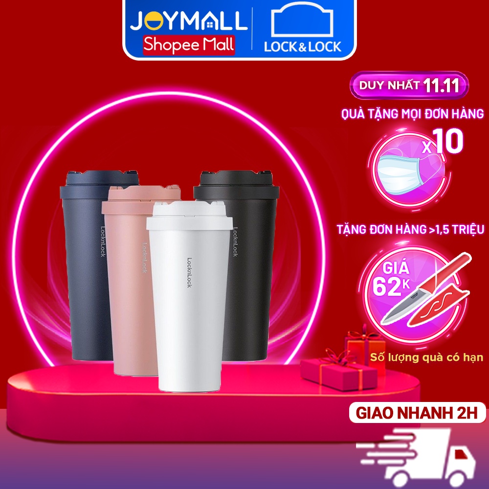 Ly Giữ Nhiệt Lock&Lock LHC3249 550ml - Hàng Chính Hãng, Mở Nắp Một Chạm, Chất Liệu Thép Không Gỉ - JoyMall