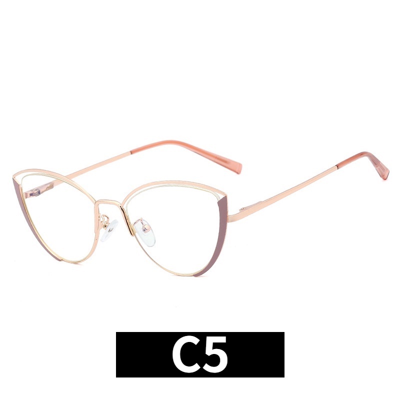 Kính mát mắt mèo gọng kim loại chống bức xạ phong cách retro cho nữ