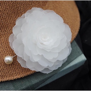 Hoa cài áo Handmade - Hoa cài áo màu trắng