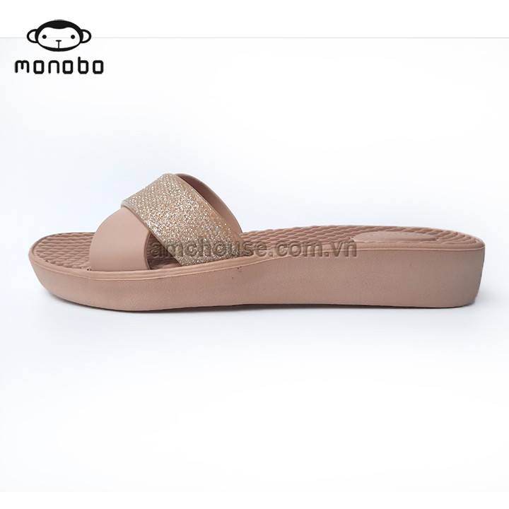 Dép Thái Lan Nữ MONOBO hạt mát xa quai chéo siêu mềm, nhẹ - Moniga 25.4