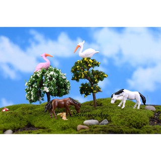 Mô hình con cò trang trí tiểu cảnh, terrarium, stellariva