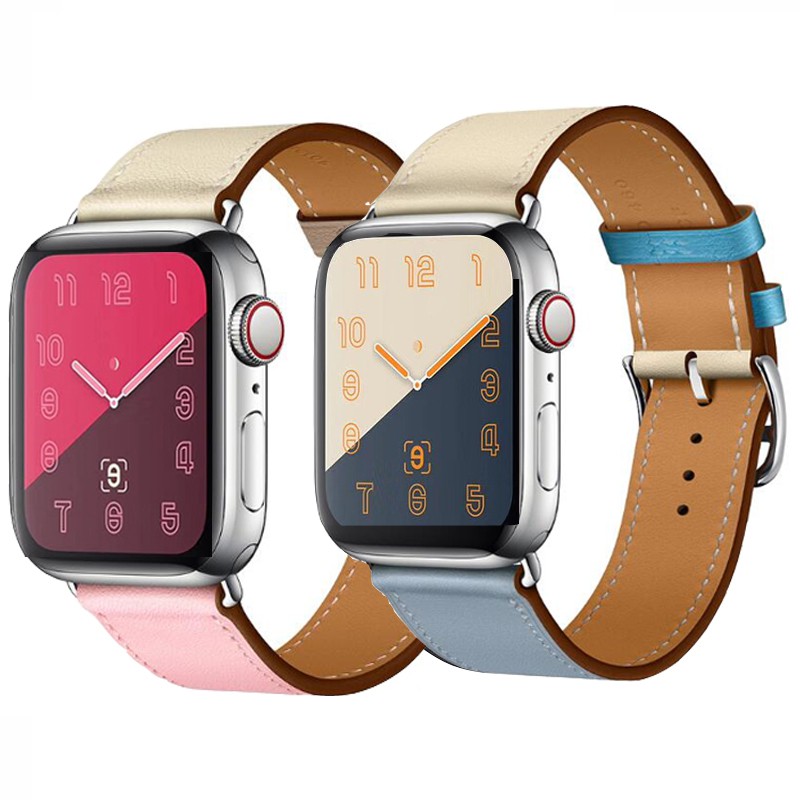 Dây Đeo Da Thời Trang Dành Cho Đồng Hồ Thông Minh Apple Watch Series 7 41mm 45mm 1/2/