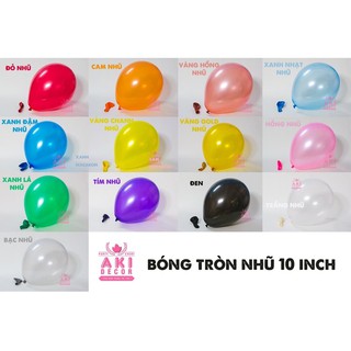 Combo 10 bong bóng nhũ trang trí