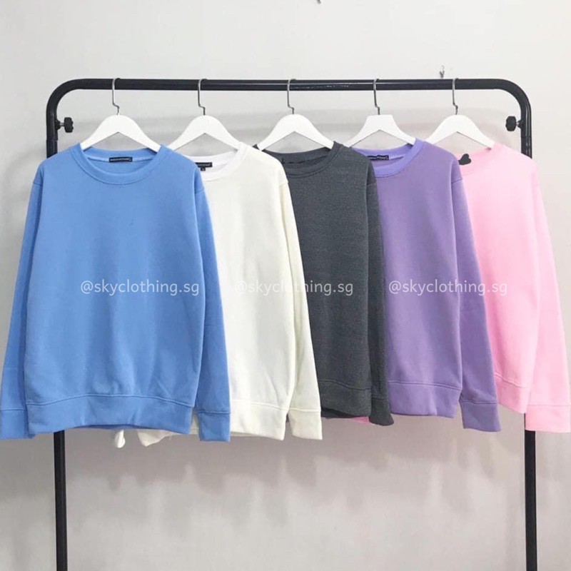 SWEATER BASIC - ÁO SWEATER TRƠN CHẤT NỈ ĐỦ MÀU UNISEX 🔥🔥🔥 | BigBuy360 - bigbuy360.vn