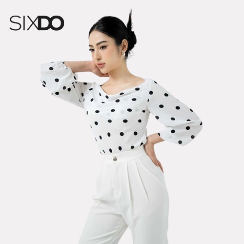 Áo lụa cổ thuyền nữ SIXDO
