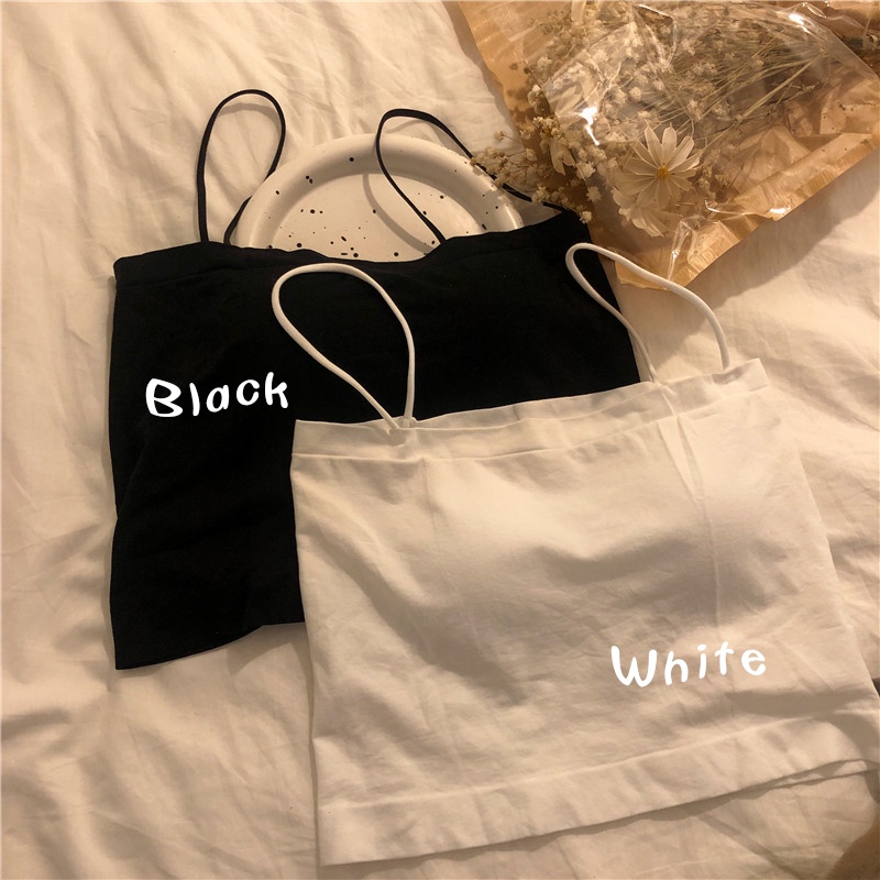 Áo croptop hai dây XIAOZHAINV 5 màu tùy chọn phong cách Hàn Quốc thời trang cho nữ