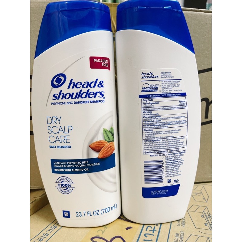 Head & Shoulders 2 in 1 Dry Scalp Care ,Classic Clean 700ml của Mỹ