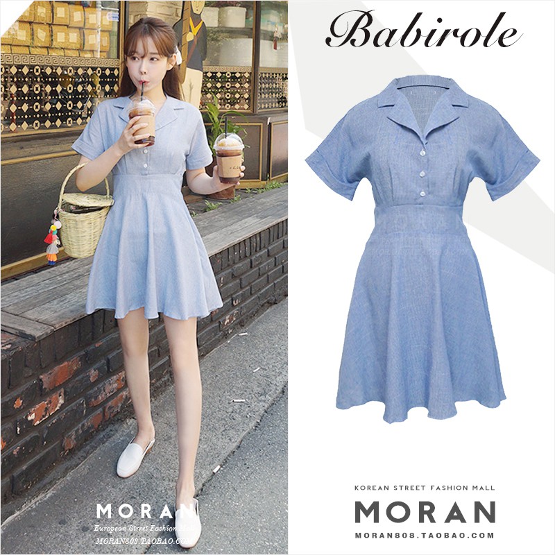 Váy xanh kẻ size M- Kèm ảnh thật