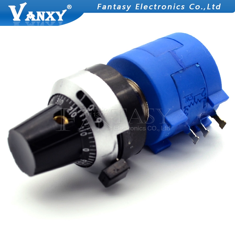3590S-2 3590S Series  Precision Multiturn Potentiometer 10 Ring Adjustable Resistor+1PCS Turns Counting Dial Rotary 6.35mm Knob | BigBuy360 - bigbuy360.vn