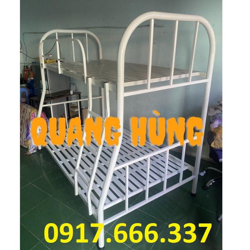 Giường tầng 1m/1m2 sắt óng tròn cao cấp dành cho gia đình