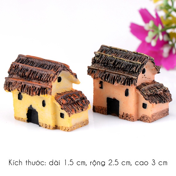 Phụ kiện nhà tranh, nhà nông thôn cao cỡ 3 cm, trang trí tiểu cảnh terrarium, mô hình, cây cảnh - chaucaydep