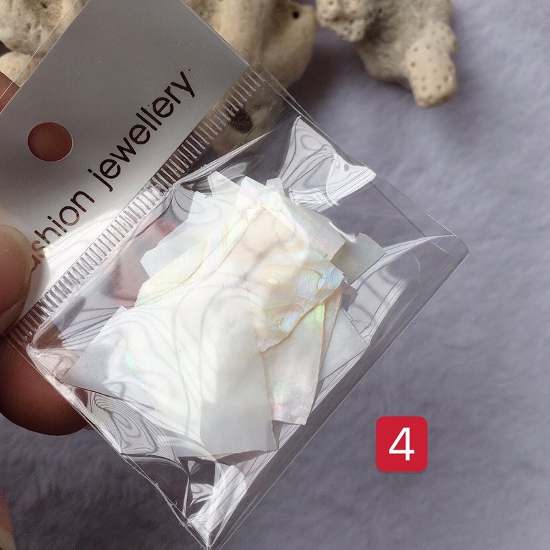 Xà cừ vân gỗ siêu mỏng trang trí nail 14 màu