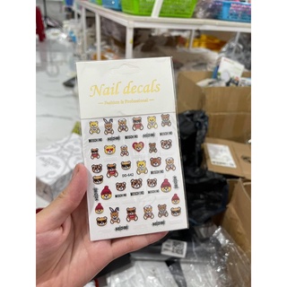 Stick gấu Moschino hình dán móng tay sticker nail hot