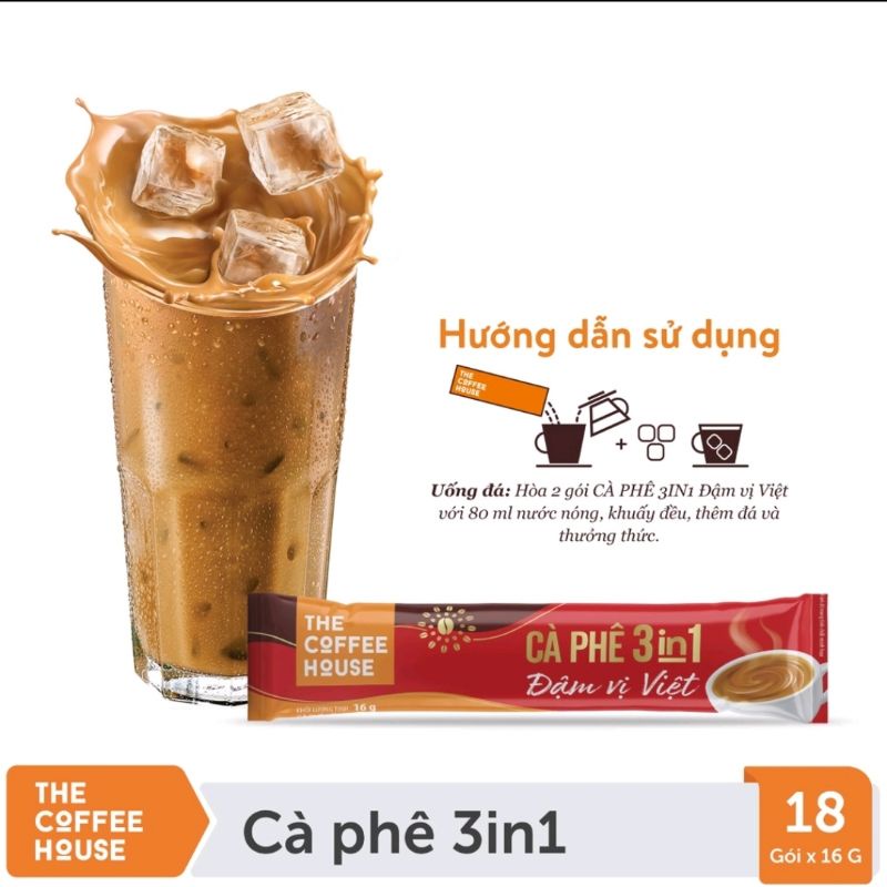 Cà Phê The Coffee House Đậm Vị Việt (Hộp 18 gói*16gr)