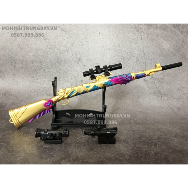 MÔ HÌNH KAR98 SKIN RỒNG BIỂN PUBG TẶNG SCOPE VÀ KỆ ⚡️