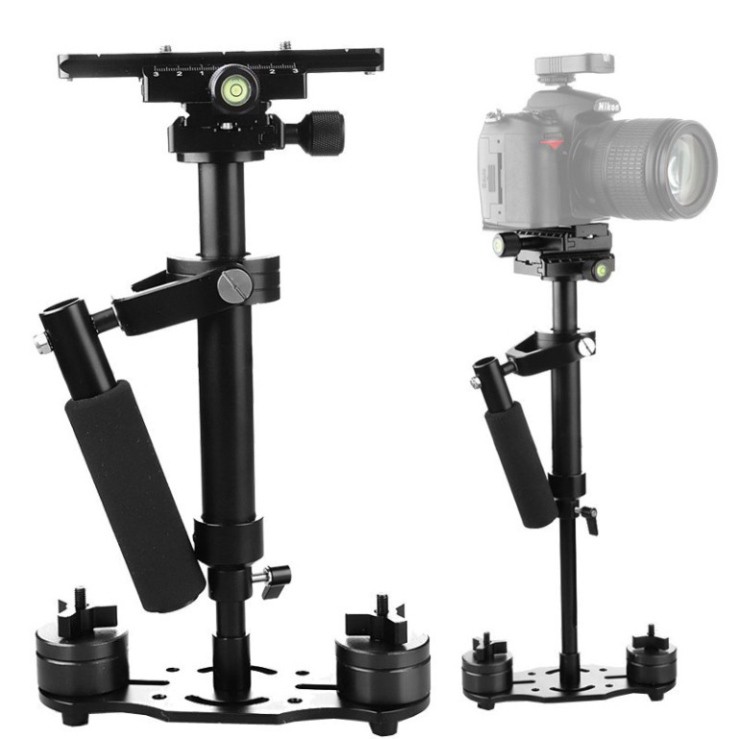 XẢ HÀNG Tay cầm chống rung cơ gimbal cơ S40 chống rung -Stabilizer Steadicam cho camera hành trình, hành động, điện thoạ