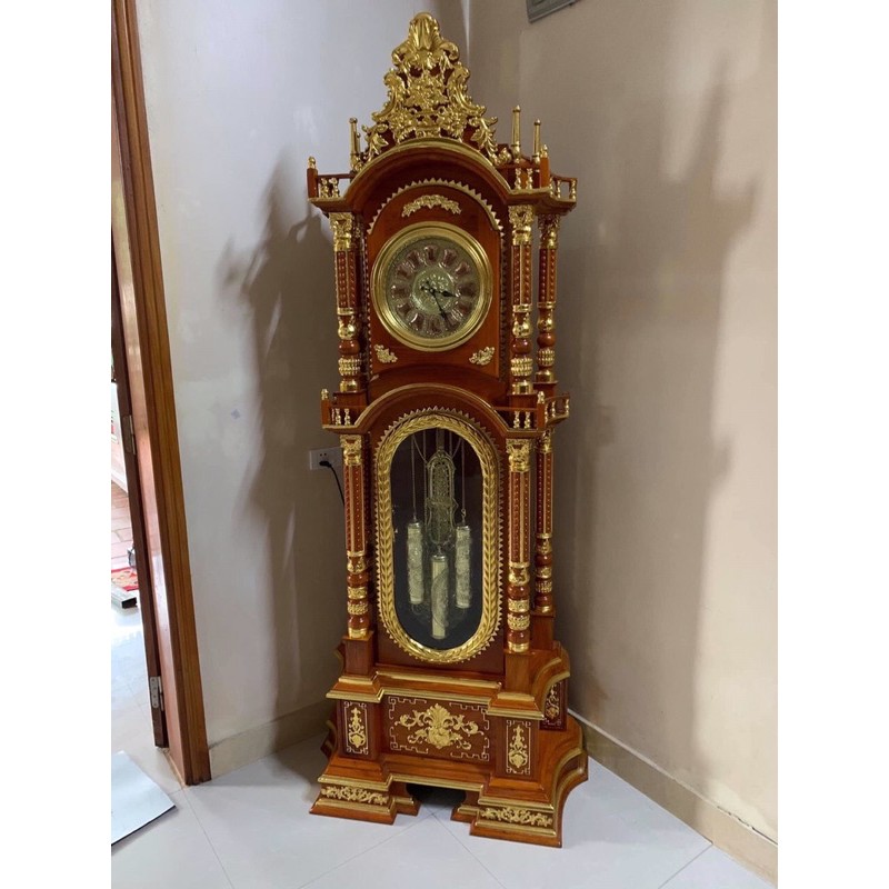 đồng hồ gỗ hương đá