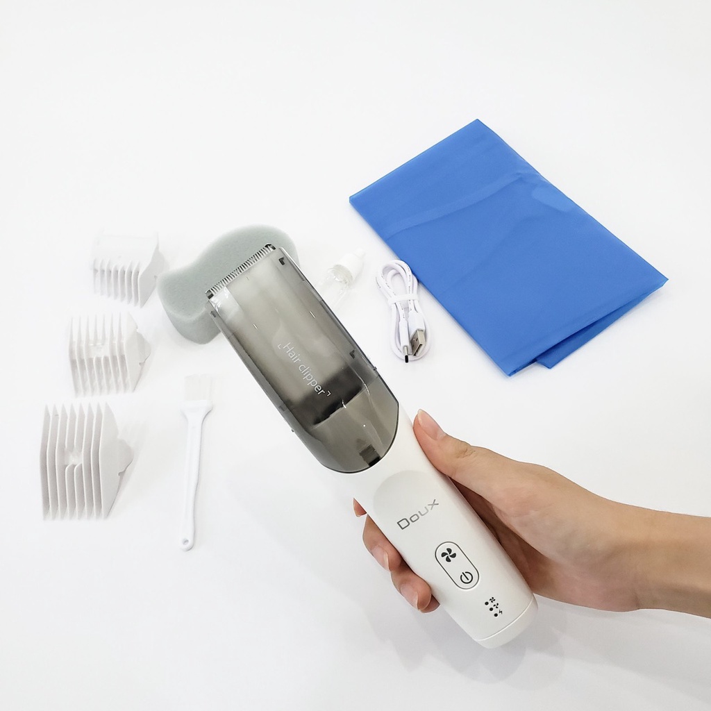 Tông Đơ Cắt Tóc Cho Bé Doux Hút Tóc Tự Động DX-1329