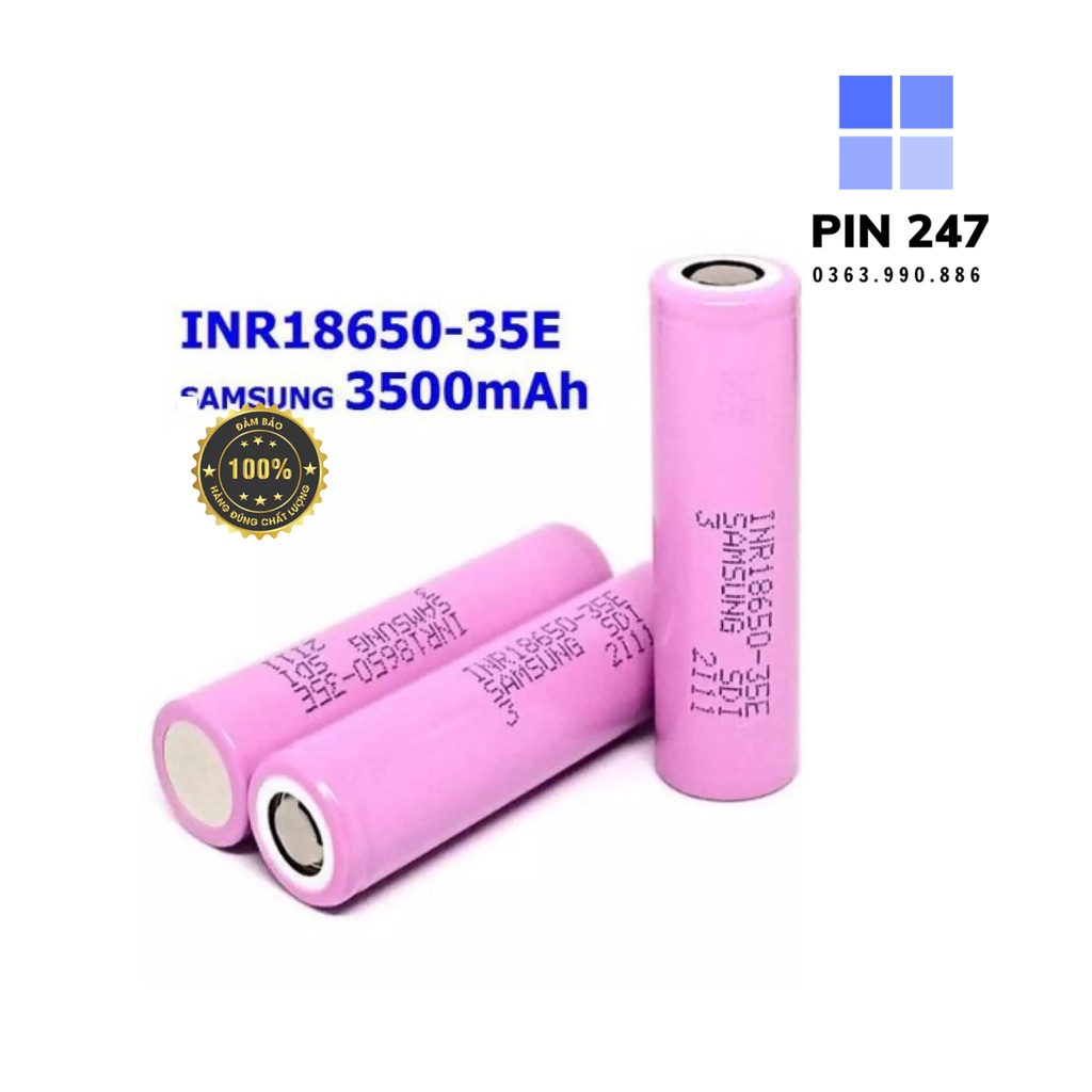 Pin 18650 35E Samsung INR 18650 - 35E 3500mah, pin lap top, pin sạc dự phòng dung lượng cao