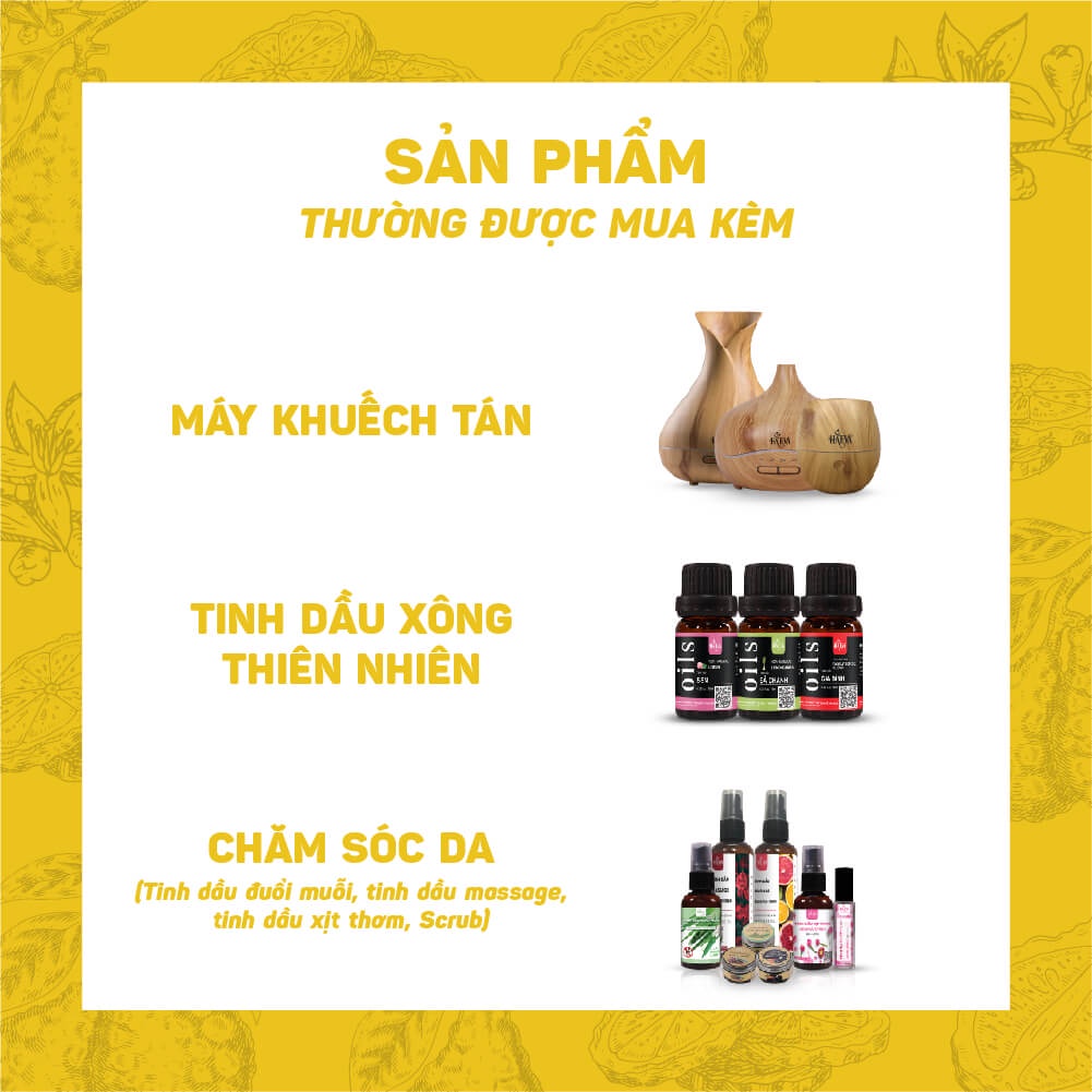 Tinh dầu xông Cam Hương Haeva Cao Cấp, 100% Thiên Nhiên, giúp khử mùi, làm mát không khí, Chai 10ml/30m/100ml