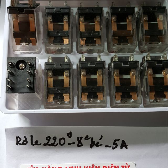 Rơle 220vAC - 8 chân bé combo 2 cái