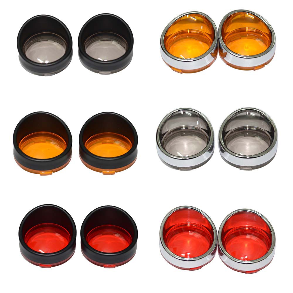 Viền Bảo Vệ Đèn Xi Nhan Màu Đỏ / Đỏ / Hổ Phách Dành Cho Xe Mô Tô Harley Dyna Softail Sportster FLHX 