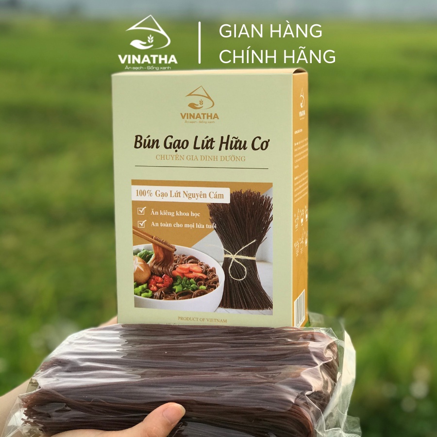 Bún Gạo Lứt Ăn Kiêng Giảm Cân VINATHA, hộp 500 gram - VNT07