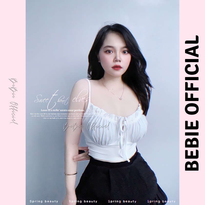 Áo croptop 2 dây nữ đi biển mùa hè dáng ôm, chất thun gân co dãn - BP803