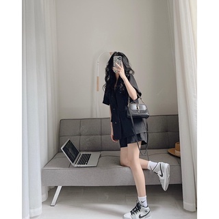 Set blazer cộc tay 4 khuy kèm quần Samhyewear Thời Trang Nữ