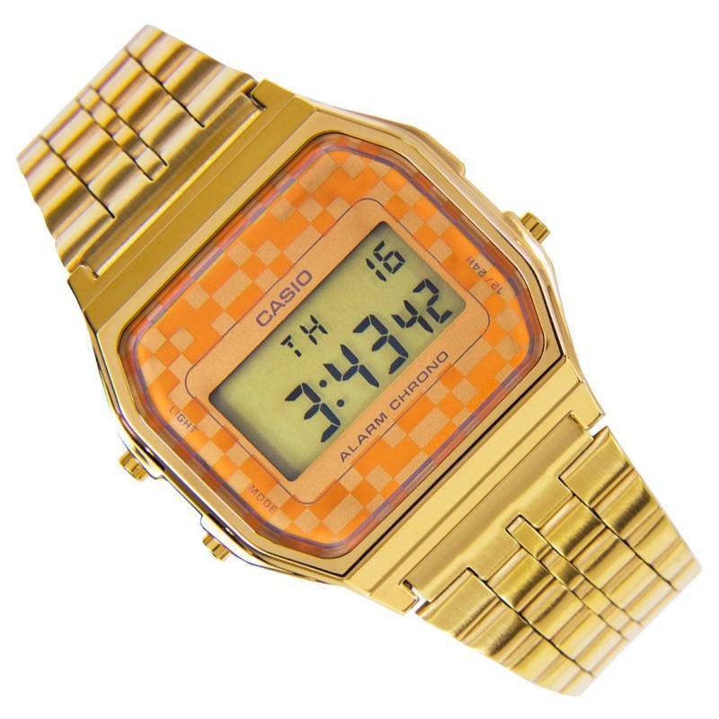 Đồng hồ điện tử Casio chính hãng A159, dây kim loại