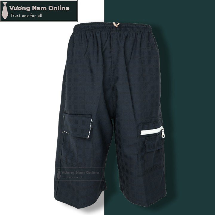 Quần túi hộp nam 3 cái ống rộng trung niên lưng thun VN55G