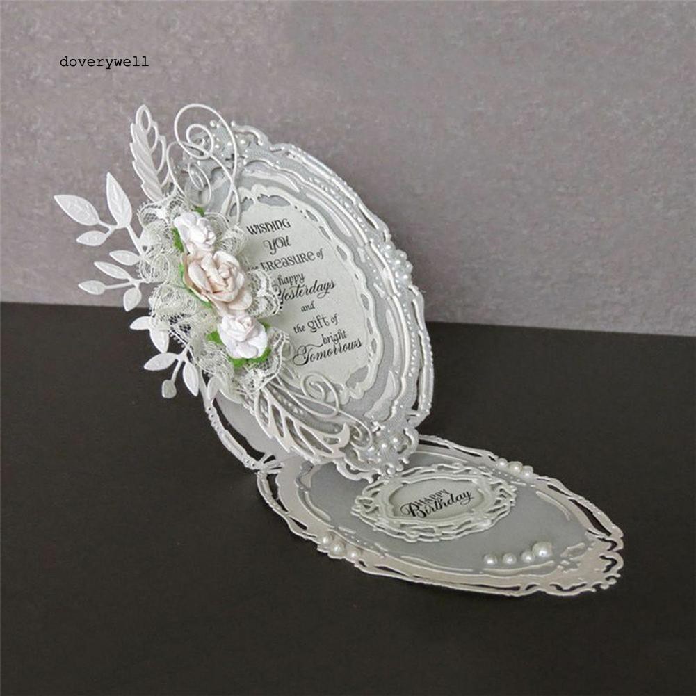 Set khuôn cắt giấy trang trí DIY hình oval tính tế đẹp mắt