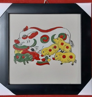 Tranh đông hồ trên sứ