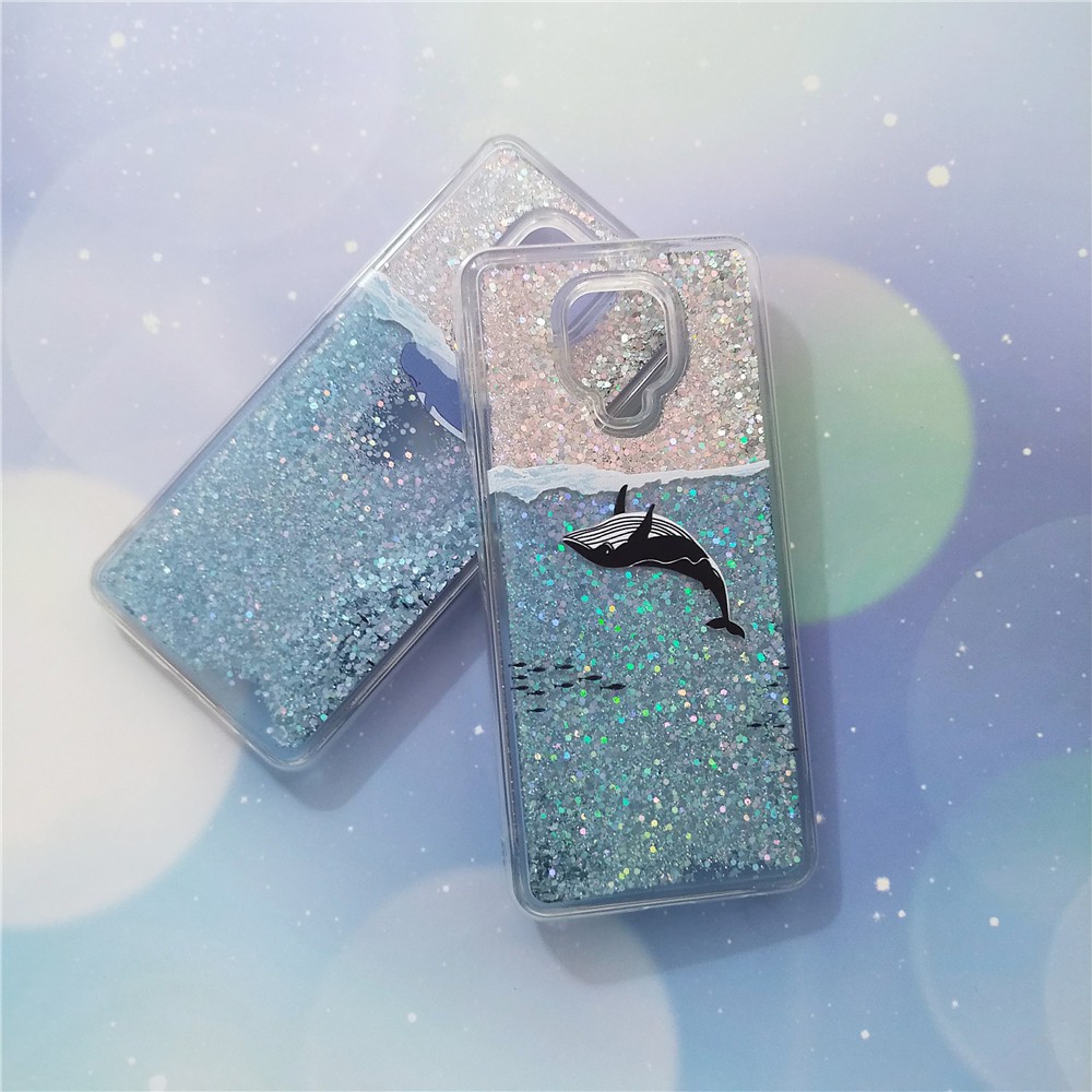 Quicksand Liquid Dynamic whale Phone Case Redmi Note 9S Notee 9 8 Pro Redmi 9 9A 9T 9C 8 8A Redmi 10X 5G K20 K30 Soft Silicone Cover
