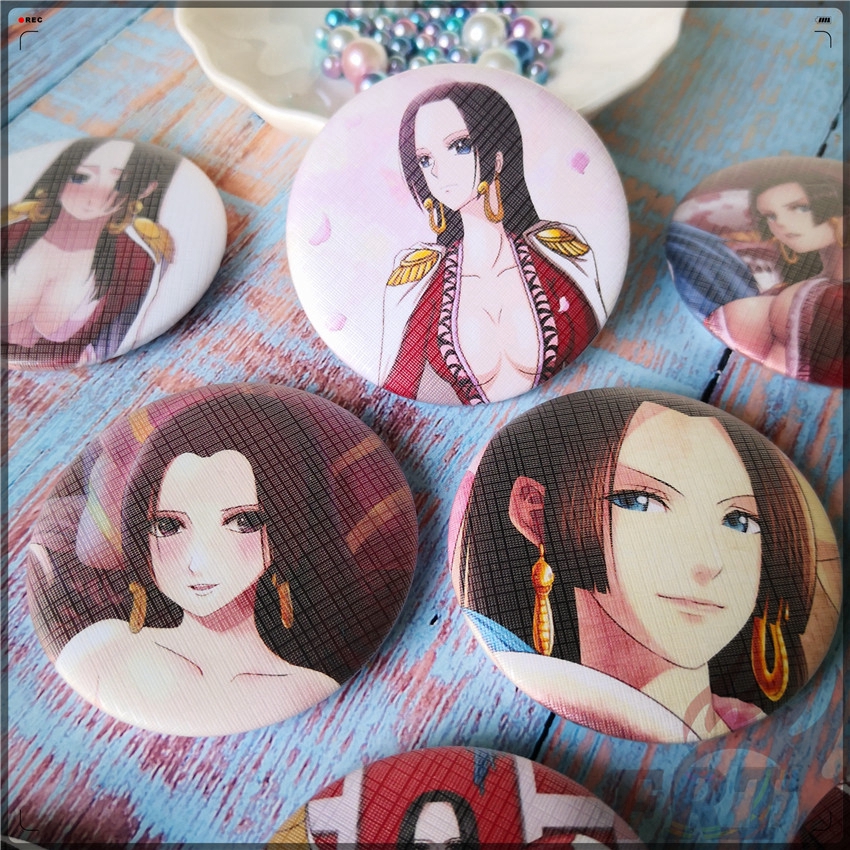 ☠ One Piece Character 05 ：Boa Hancock - Anime Cosplay Badge Cài áo ☠ 1Pc 58MM Collection Brooches Pins for Backpack Clothes（Boa Hancock Series ：9 Styles）